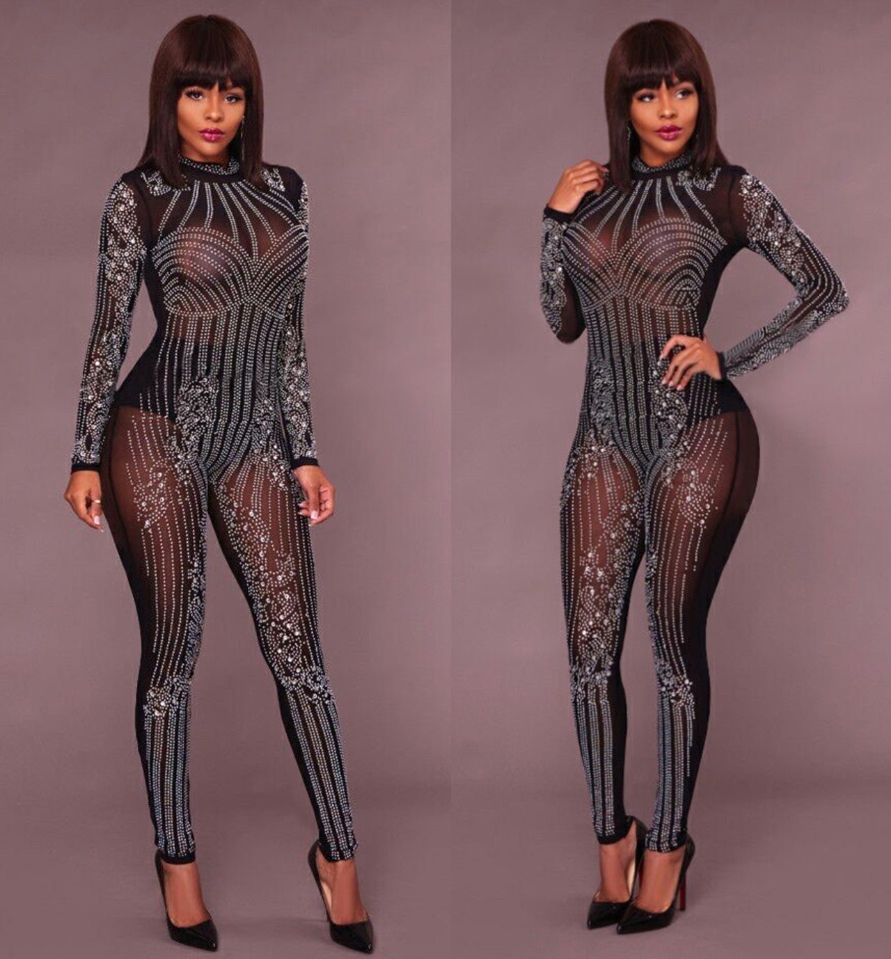 New Hot Drill Mesh Women's Jumpsuit - Vintress Fashion