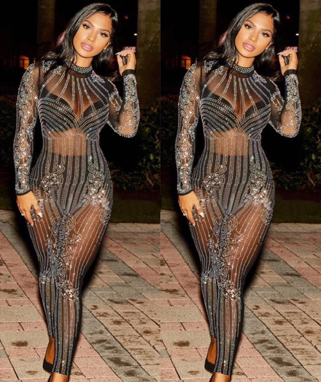 New Hot Drill Mesh Women's Jumpsuit - Vintress Fashion