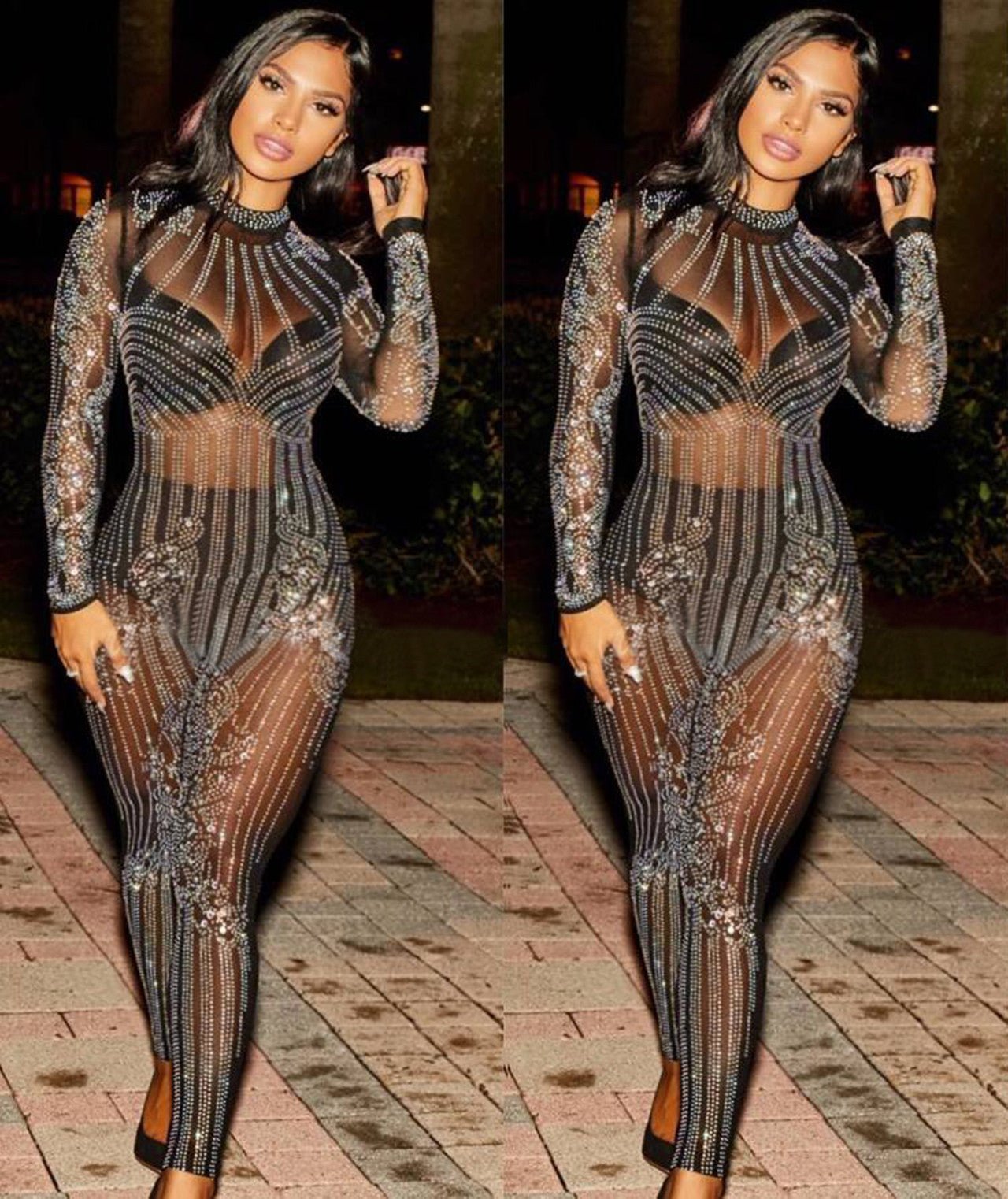 New Hot Drill Mesh Women's Jumpsuit - Vintress Fashion