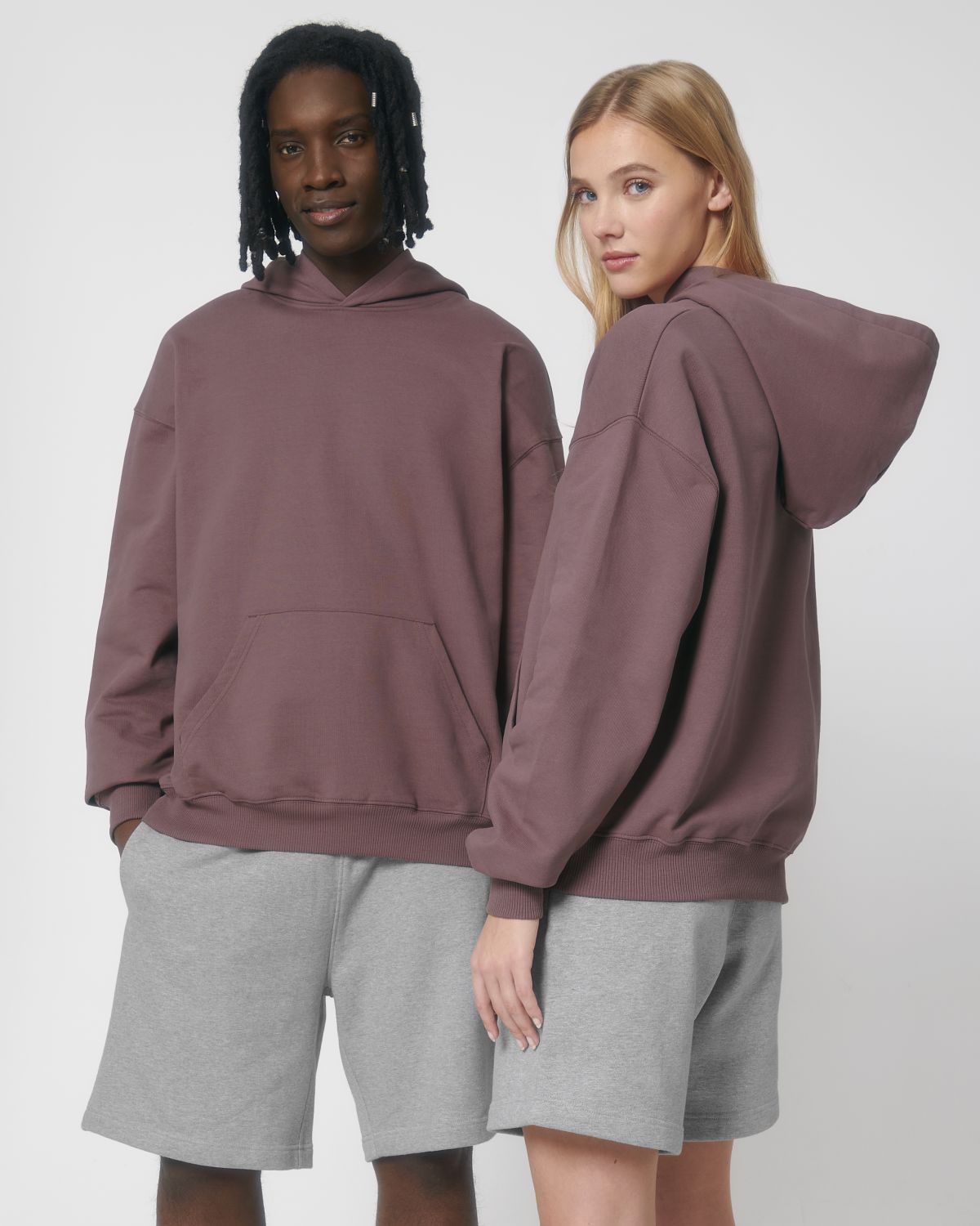 Organic Boxy Heavy Hooded Sweatshirt: Unisex - Vintress Fashion