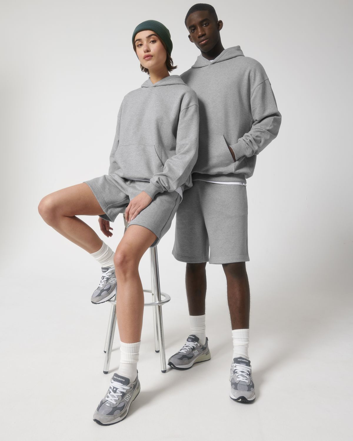 Organic Boxy Heavy Hooded Sweatshirt: Unisex - Vintress Fashion
