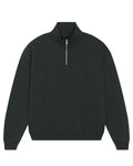 Organic Boxy Quarter Zip Sweatshirt: Unisex - Vintress Fashion
