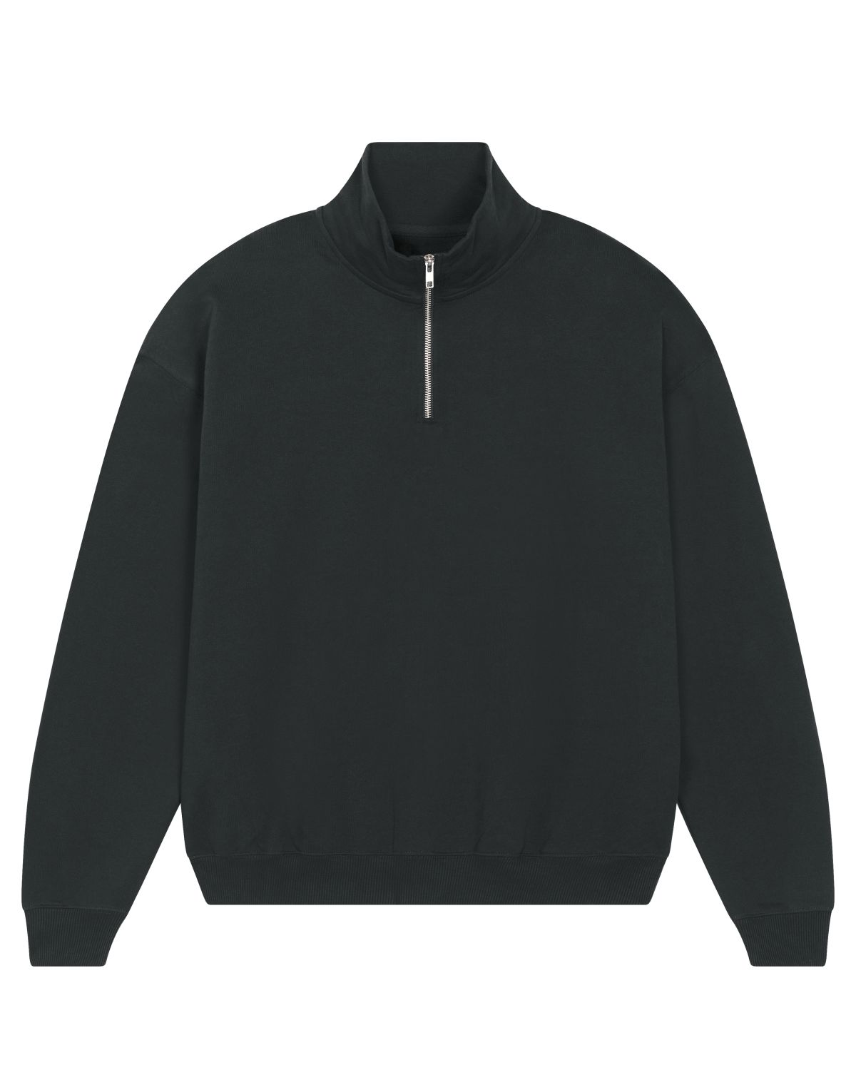 Organic Boxy Quarter Zip Sweatshirt: Unisex - Vintress Fashion