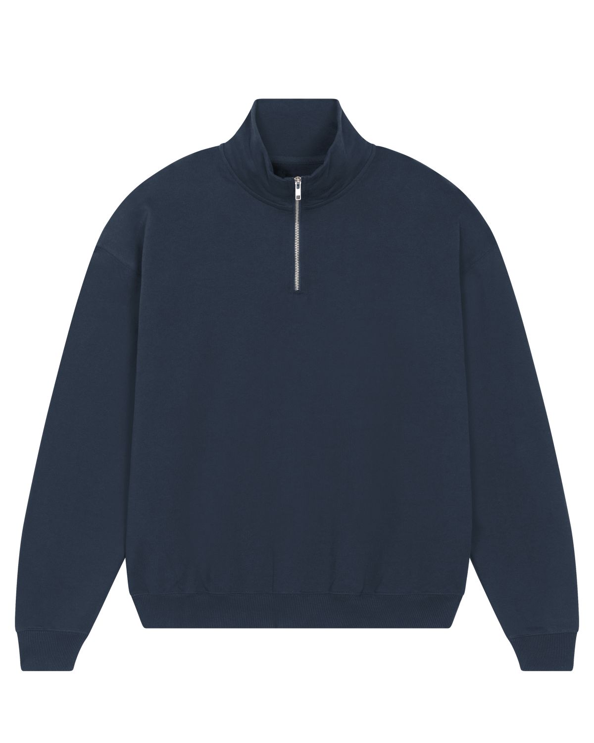 Organic Boxy Quarter Zip Sweatshirt: Unisex - Vintress Fashion