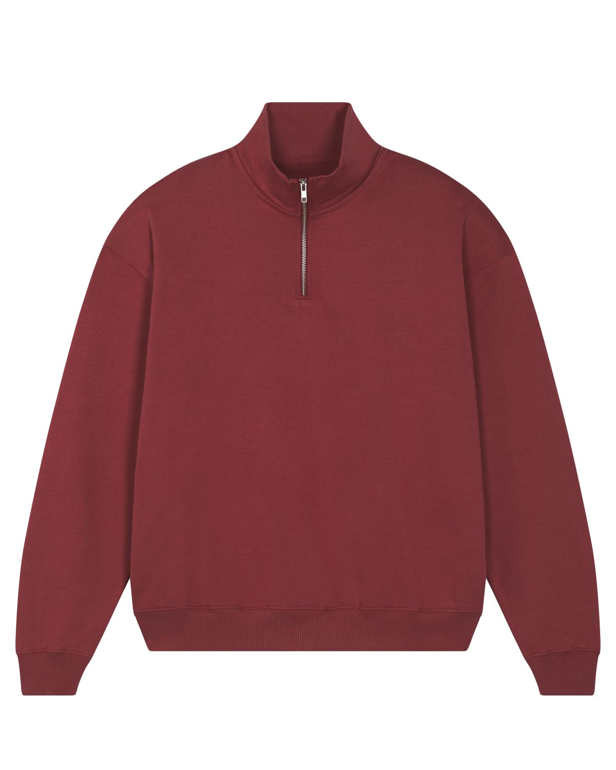 Organic Boxy Quarter Zip Sweatshirt: Unisex - Vintress Fashion