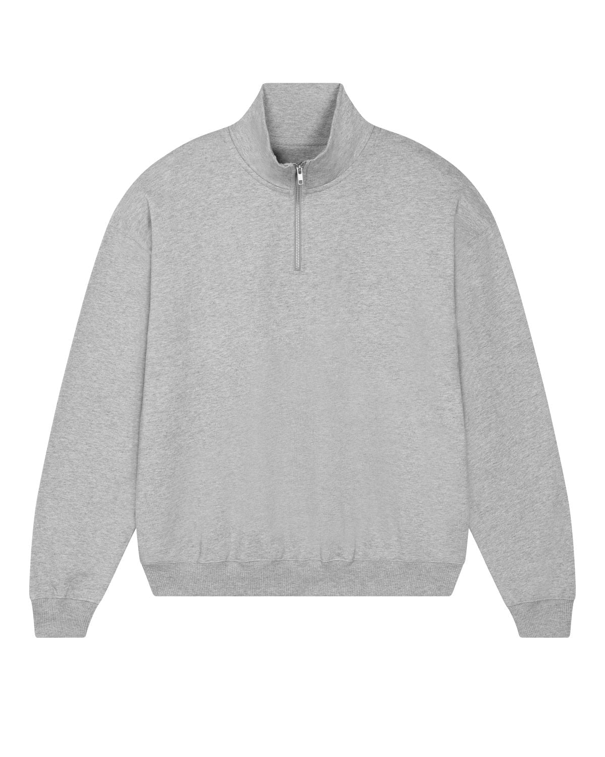Organic Boxy Quarter Zip Sweatshirt: Unisex - Vintress Fashion