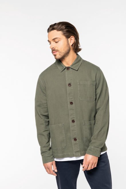 Organic Cotton & Linen Faded Jacket - Vintress Fashion