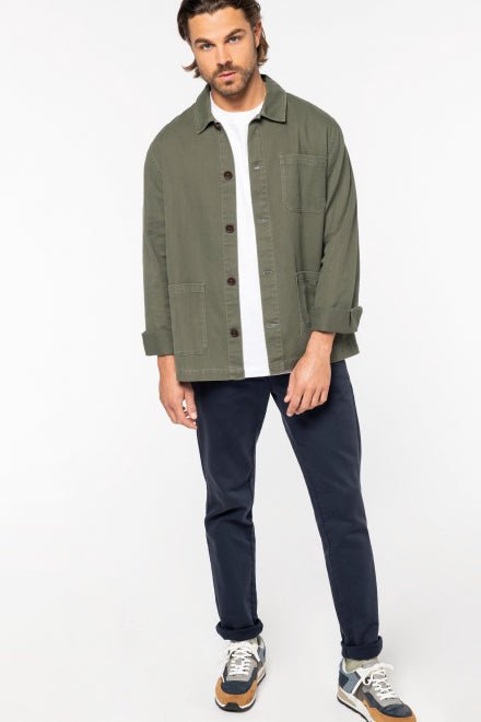 Organic Cotton & Linen Faded Jacket - Vintress Fashion