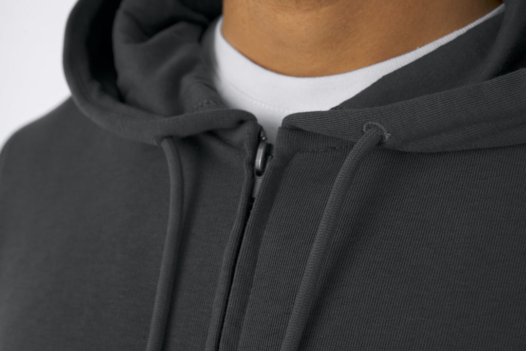 Organic Essential Zipped Hoodie: Mens - Vintress Fashion