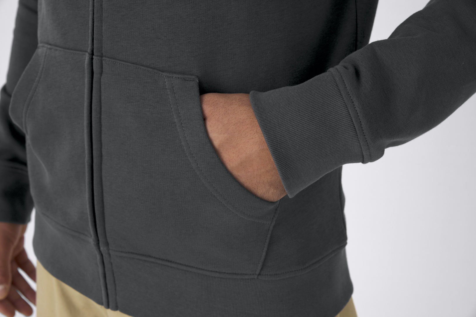 Organic Essential Zipped Hoodie: Mens - Vintress Fashion