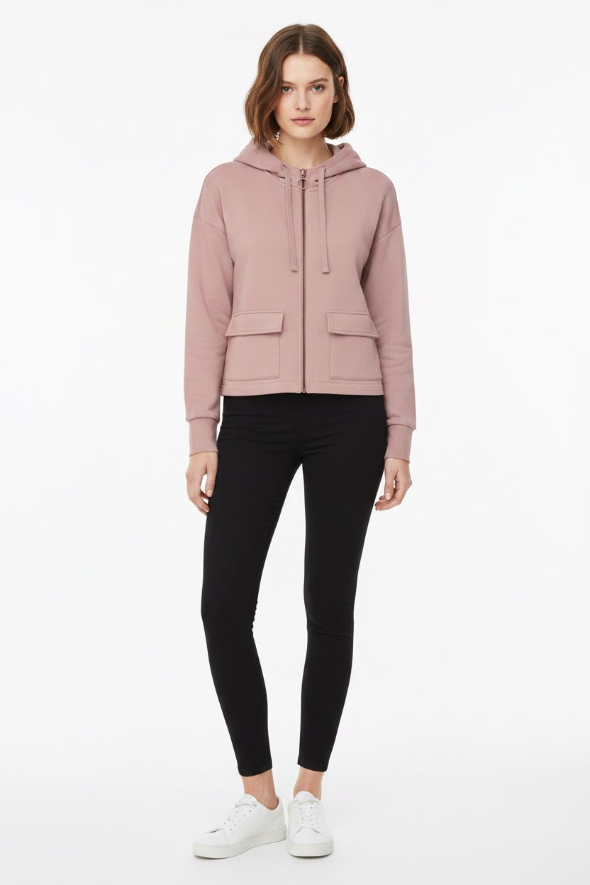 Organic Full Zip Hooded Sweatshirt: Womens - Vintress Fashion