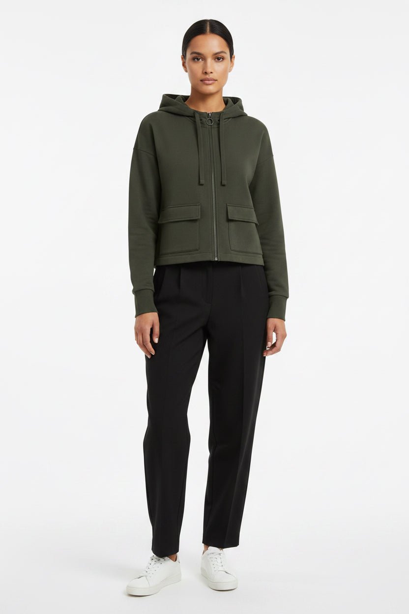 Organic Full Zip Hooded Sweatshirt: Womens - Vintress Fashion