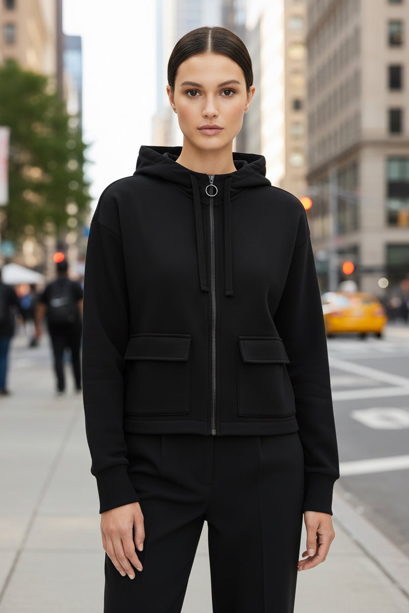 Organic Full Zip Hooded Sweatshirt: Womens - Vintress Fashion