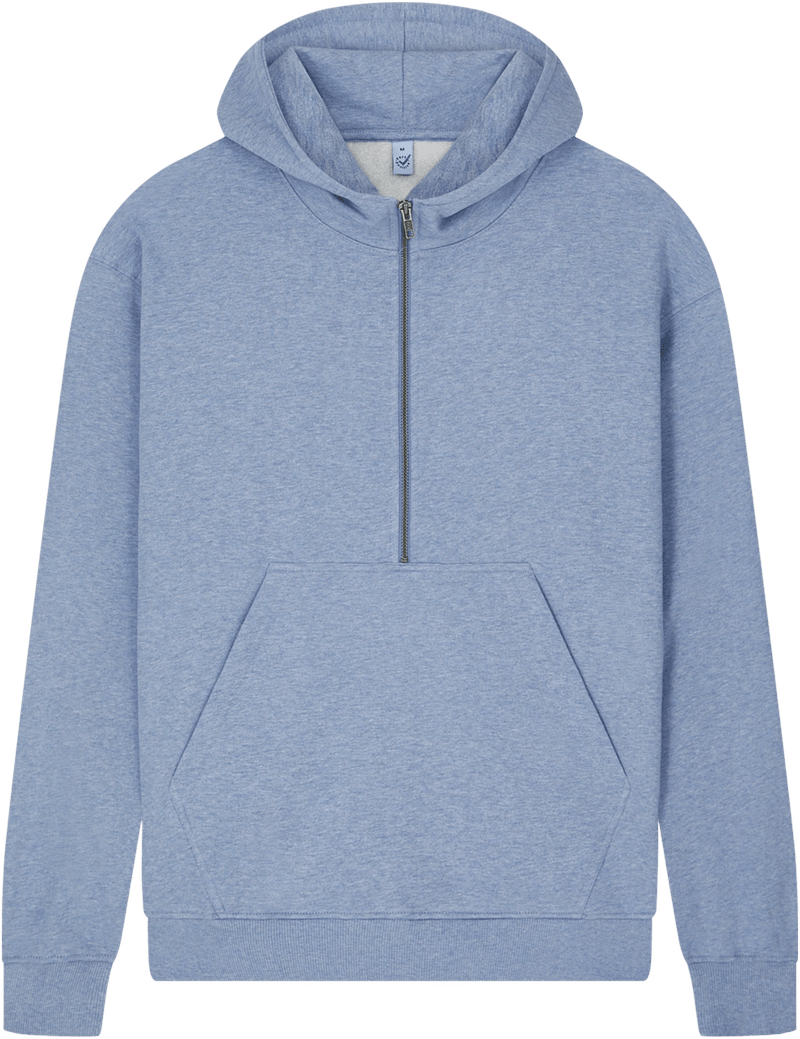 Organic Half Zip Hoodie: Unisex - Vintress Fashion