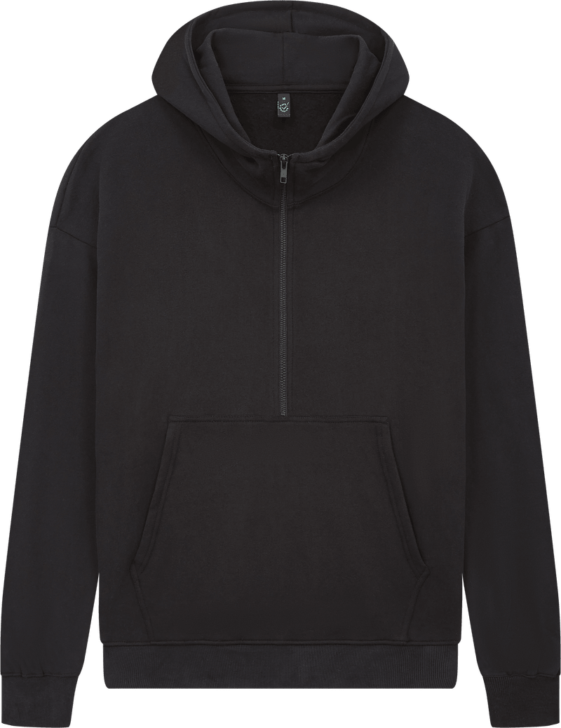 Organic Half Zip Hoodie: Unisex - Vintress Fashion