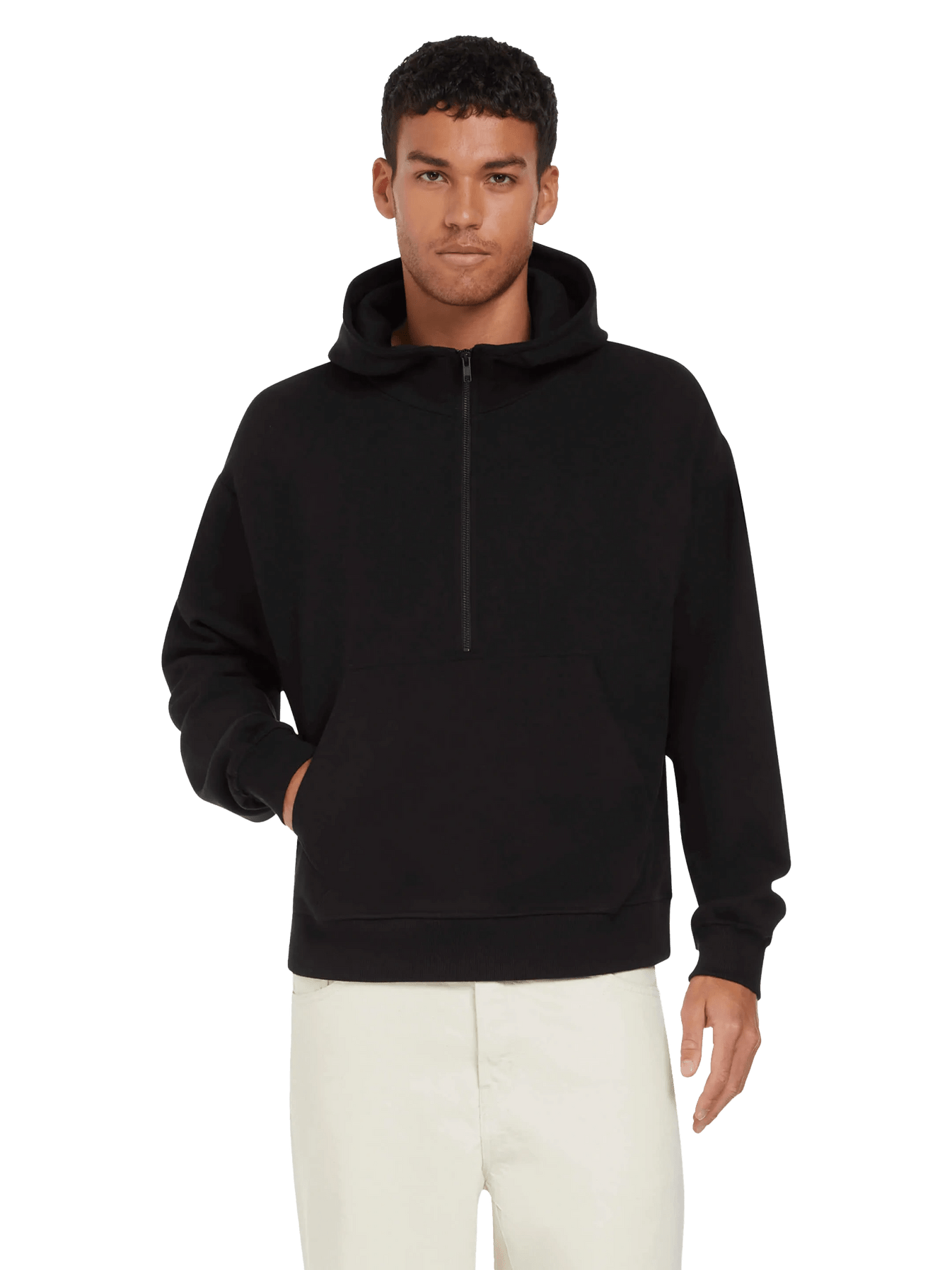 Organic Half Zip Hoodie: Unisex - Vintress Fashion