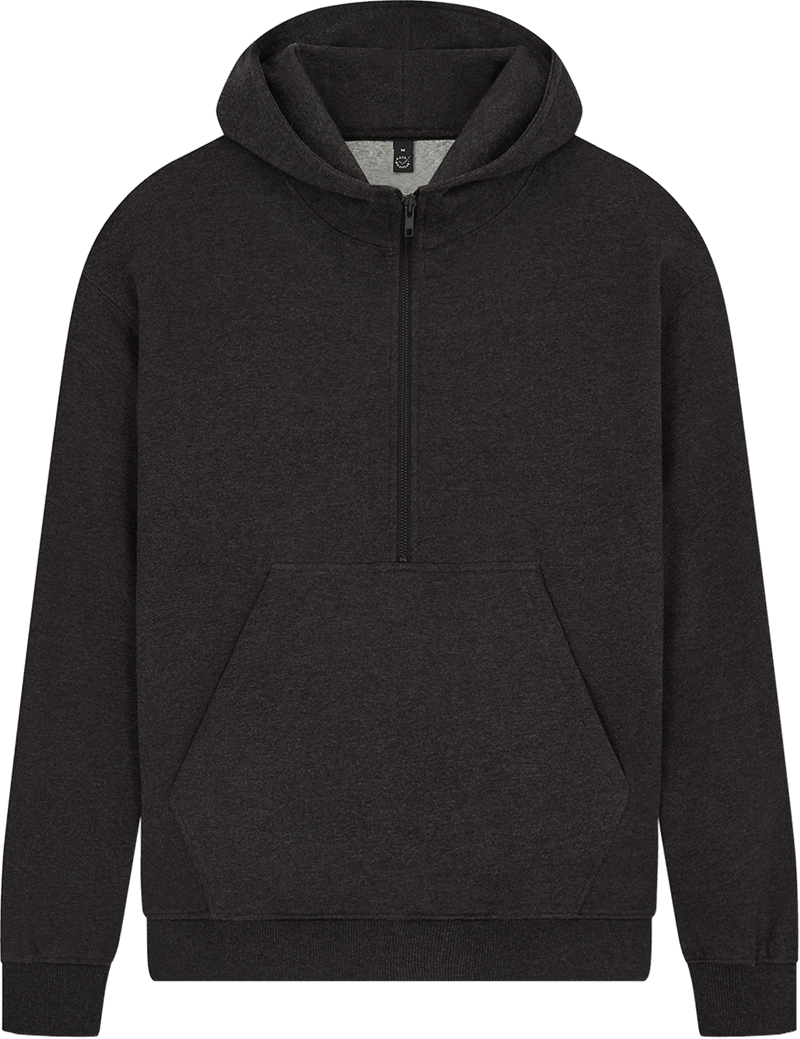 Organic Half Zip Hoodie: Unisex - Vintress Fashion