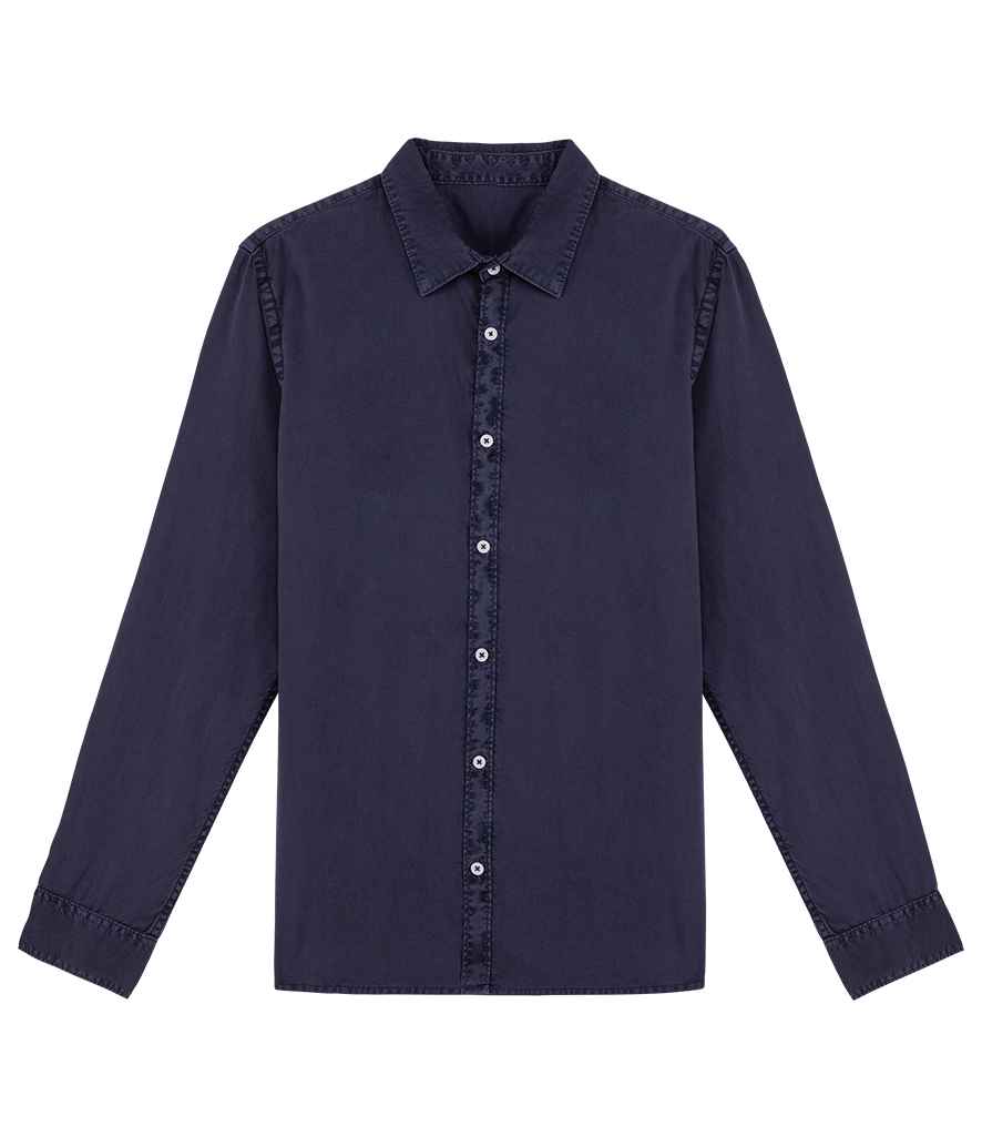 Organic Washed Long Sleeve Shirt - Vintress Fashion