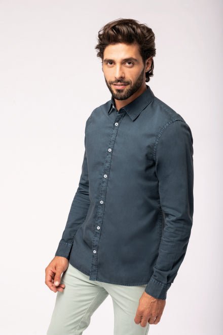 Organic Washed Long Sleeve Shirt - Vintress Fashion