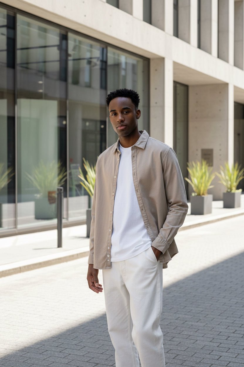 Organic Washed Long Sleeve Shirt - Vintress Fashion
