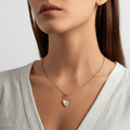 Sanora Luxe 18k Gold Plated Rose Quartz T Bar Heart Necklace - Vintress Fashion