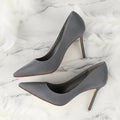 Shallow pointed suede high heels - Vintress Fashion
