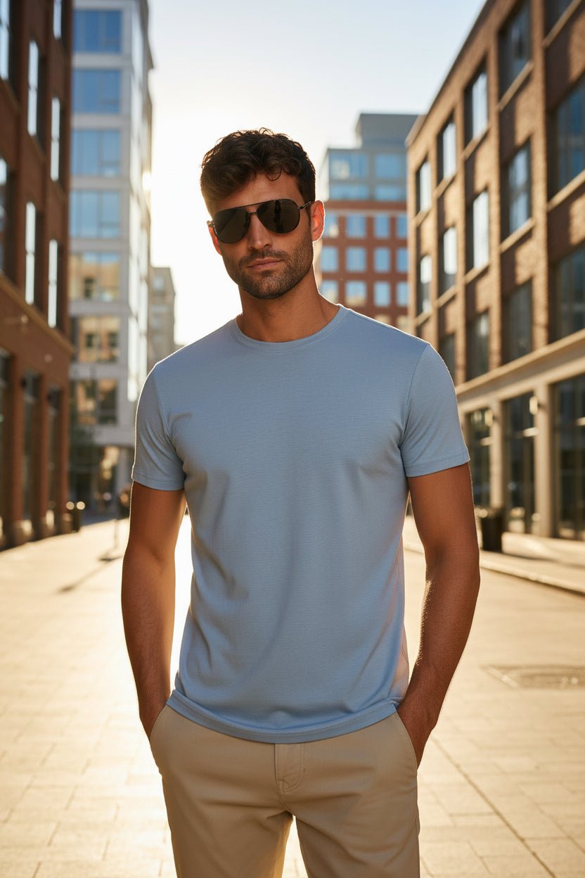 "The Actor" T-shirt | Bel Air Blue - Vintress Fashion