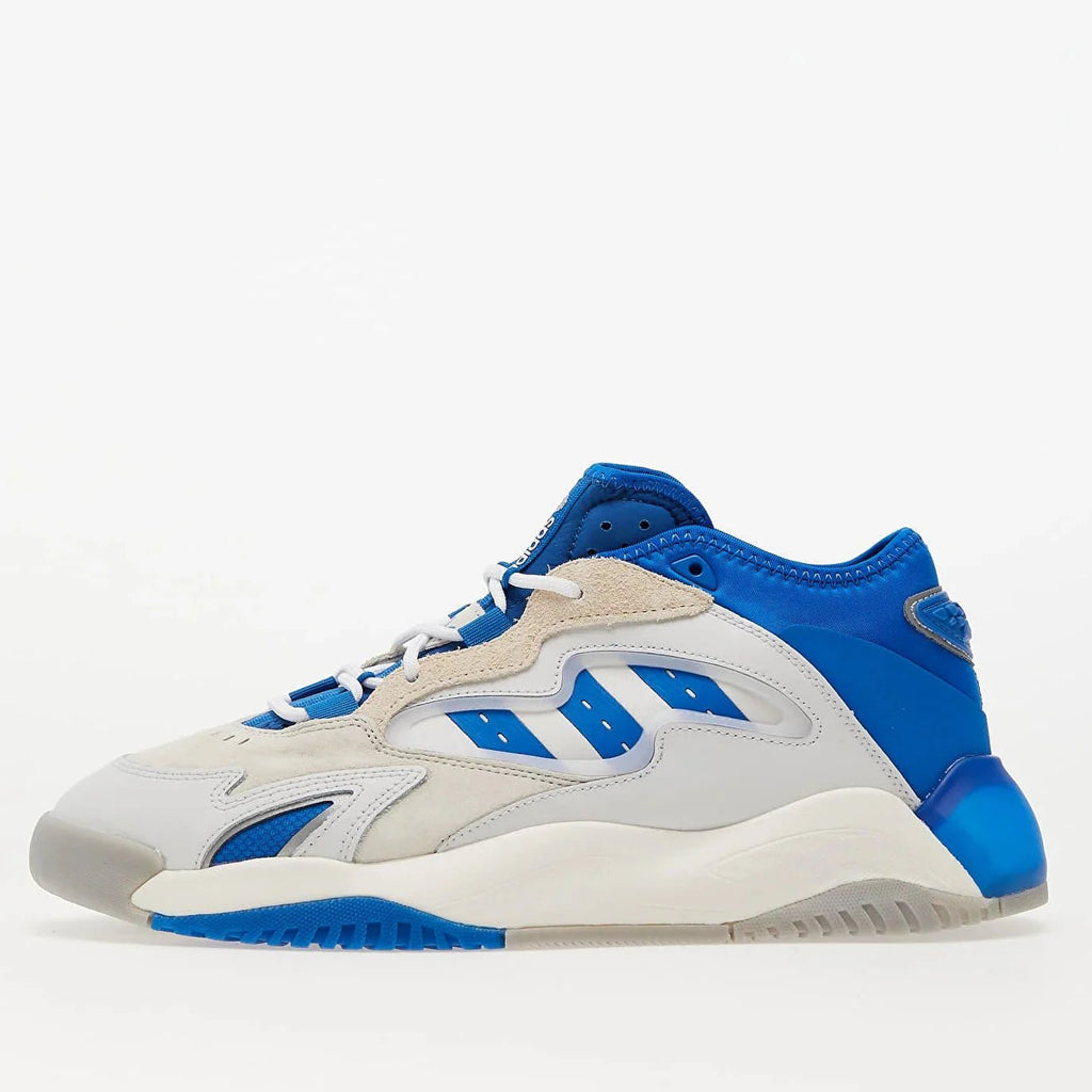 UK 8.5 Adidas Streetball II Leather Trainers – White Blue Grey - Vintress Fashion