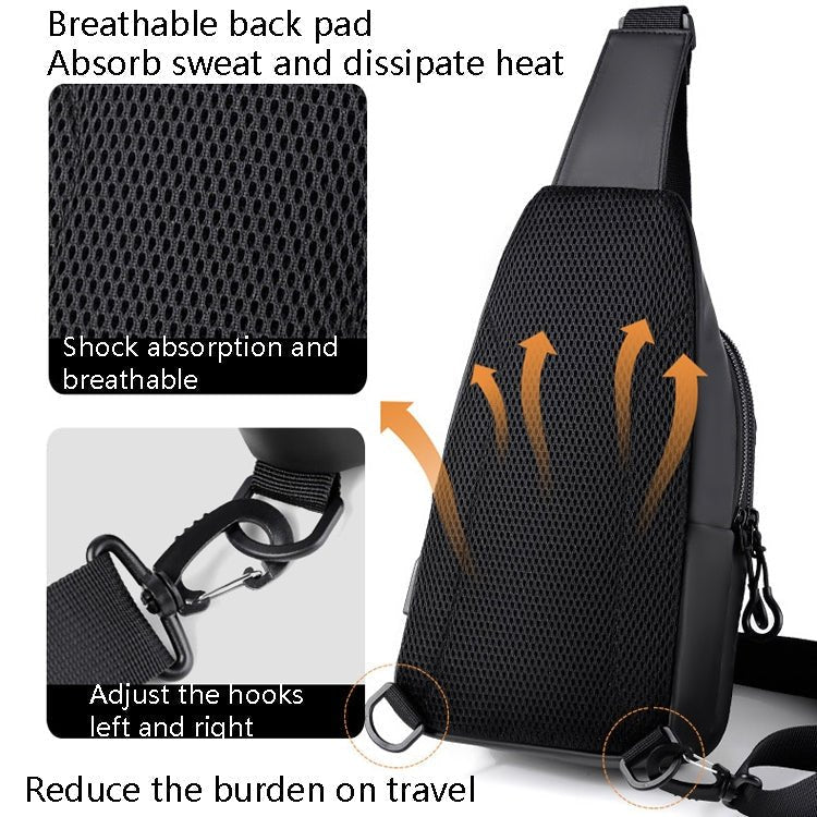 WEIXIER XB301 Men Chest Bag Outdoor Leisure Messenger Bag, XB301 Black, XB301 Gray, XB301 Green - Vintress Fashion