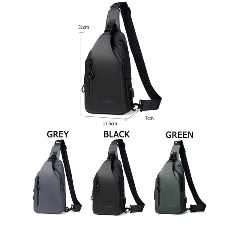 WEIXIER XB301 Men Chest Bag Outdoor Leisure Messenger Bag, XB301 Black, XB301 Gray, XB301 Green - Vintress Fashion