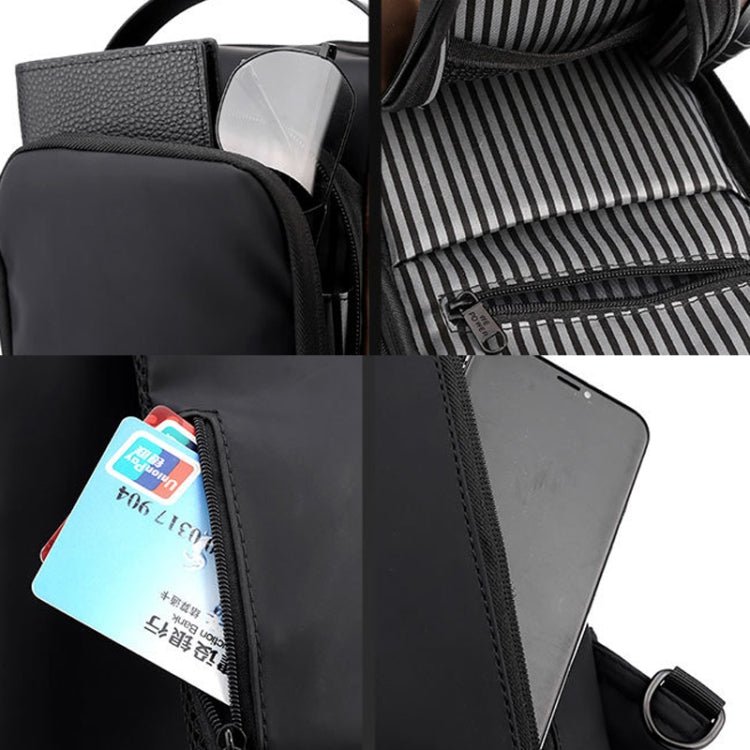 WEPOWER Men Chest Bag Anti-Theft Password Lock Locomotive Bag Messenger Bag(Gray Brown) - Vintress Fashion