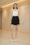 Women Shorts Mooyufon Black Shorts Women Elegance High Waisted Shorts A Line Slim Casual Straight Pants - Vintress Fashion