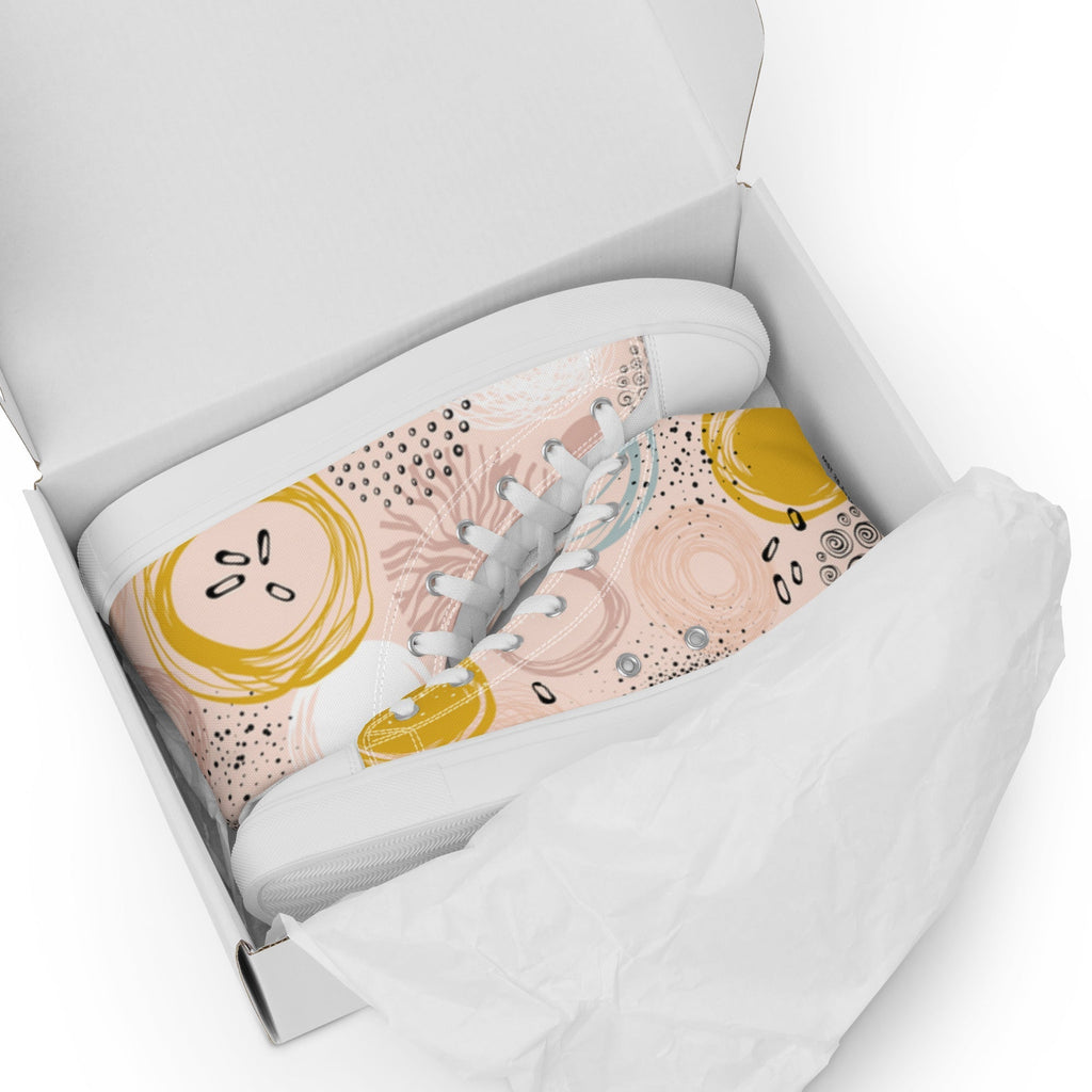 Women’s High Top Canvas Rose Pattern Shoes - Vintress Fashion
