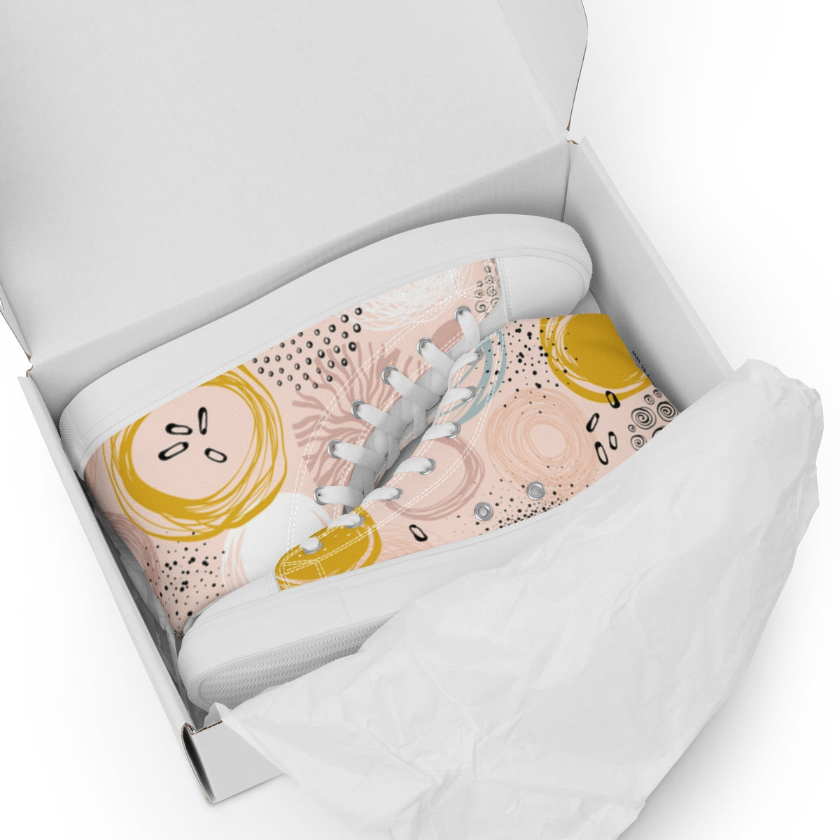Women’s High Top Canvas Rose Pattern Shoes - Vintress Fashion