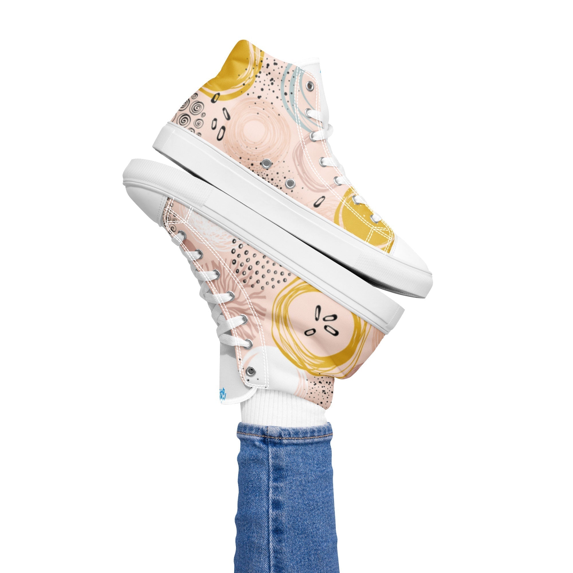 Women’s High Top Canvas Rose Pattern Shoes - Vintress Fashion