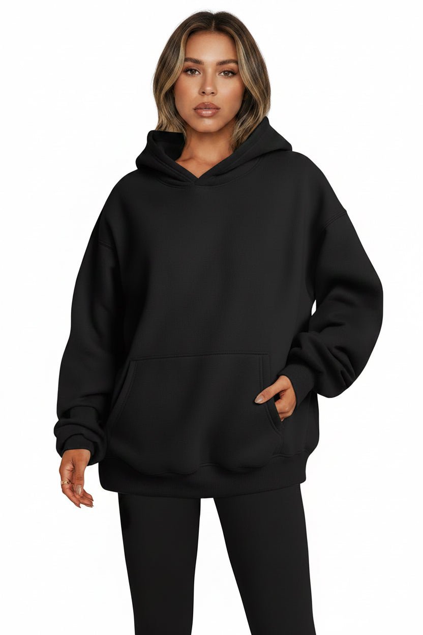 Women's Hoodies With Pockets Fashion Solid Sweatshirt Oversized Hooded Sweater Womens Clothing - Vintress Fashion