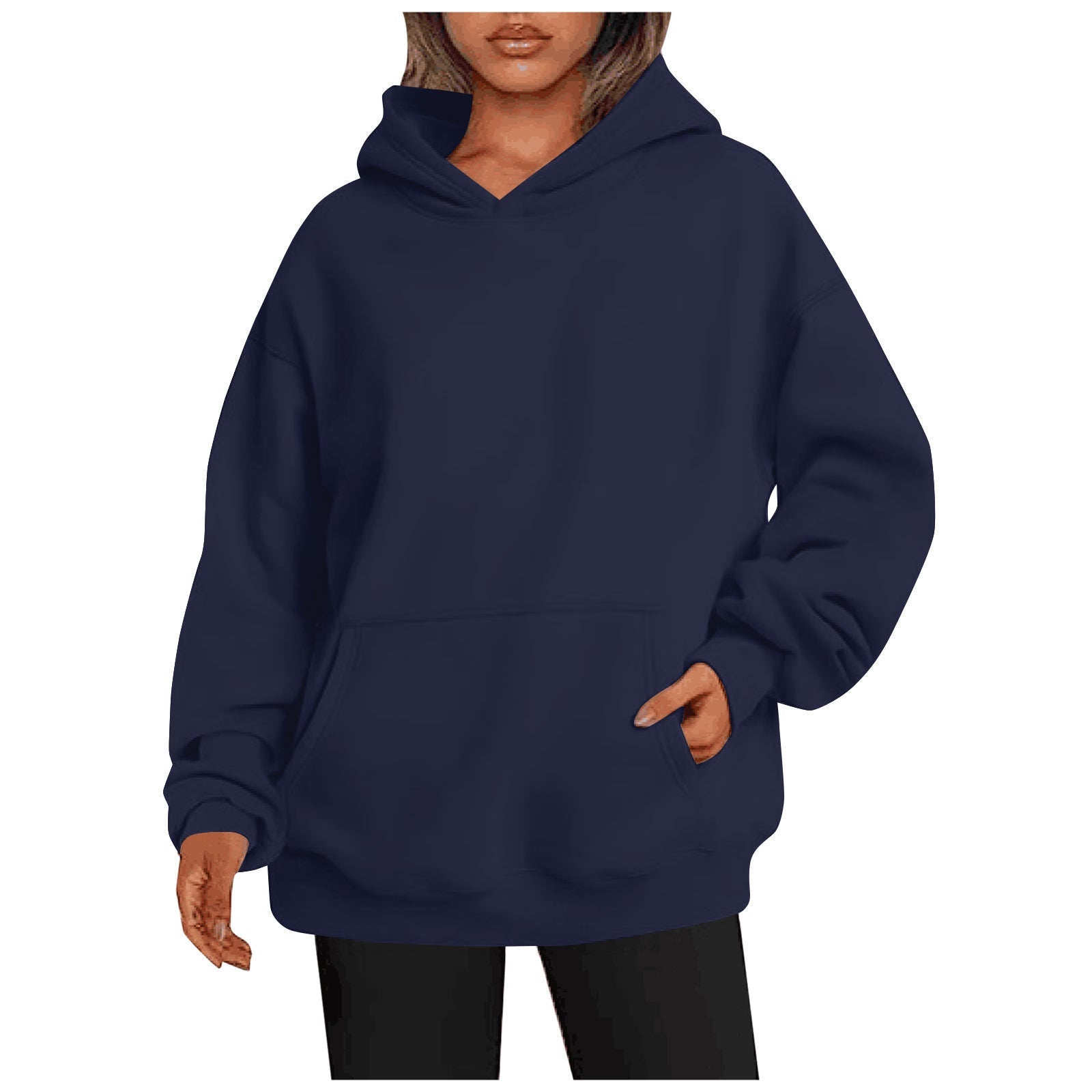 Women's Hoodies With Pockets Fashion Solid Sweatshirt Oversized Hooded Sweater Womens Clothing - Vintress Fashion