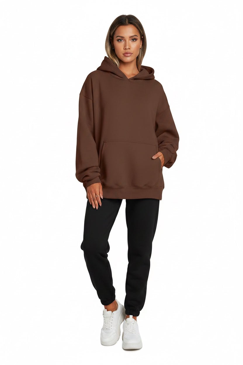 Women's Hoodies With Pockets Fashion Solid Sweatshirt Oversized Hooded Sweater Womens Clothing - Vintress Fashion