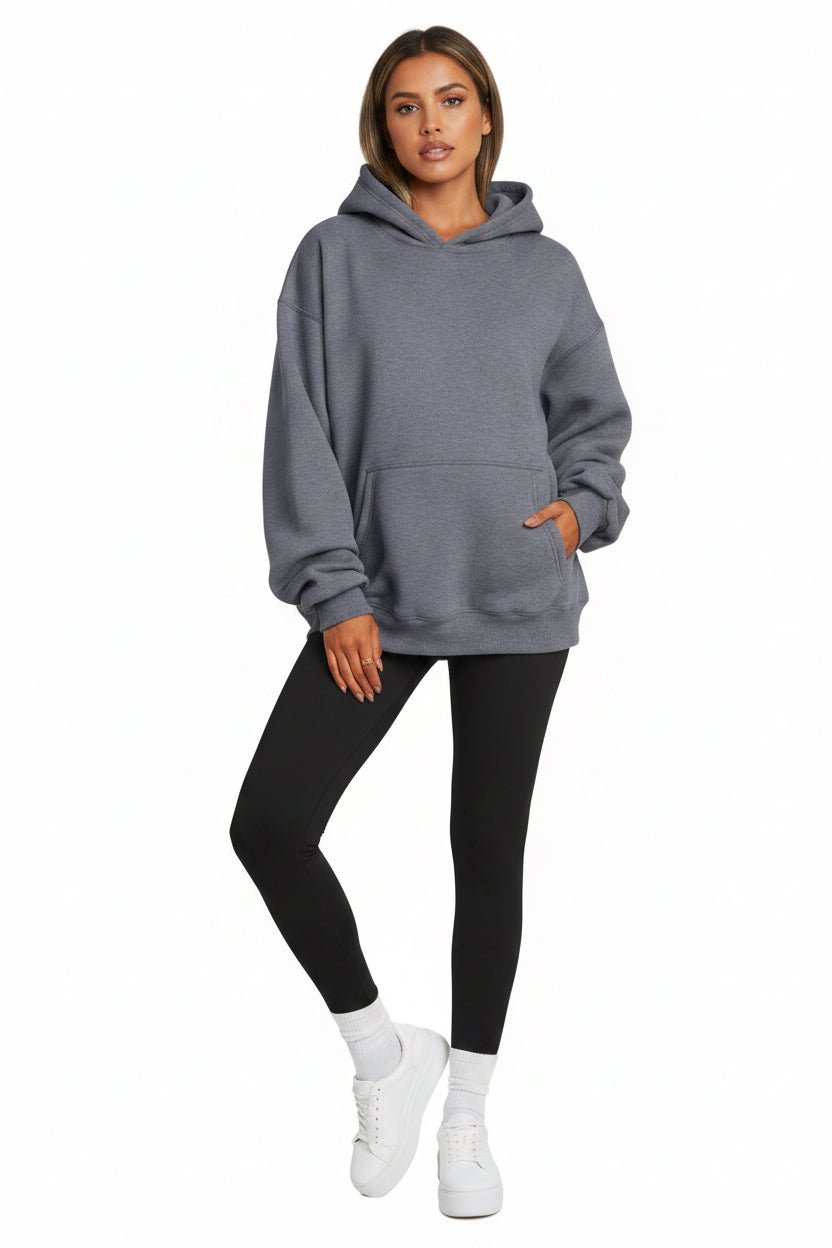 Women's Hoodies With Pockets Fashion Solid Sweatshirt Oversized Hooded Sweater Womens Clothing - Vintress Fashion