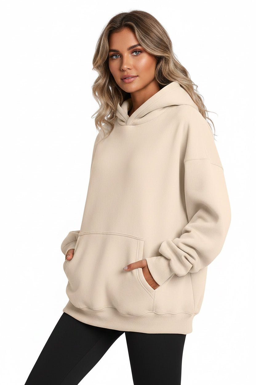 Women's Hoodies With Pockets Fashion Solid Sweatshirt Oversized Hooded Sweater Womens Clothing - Vintress Fashion