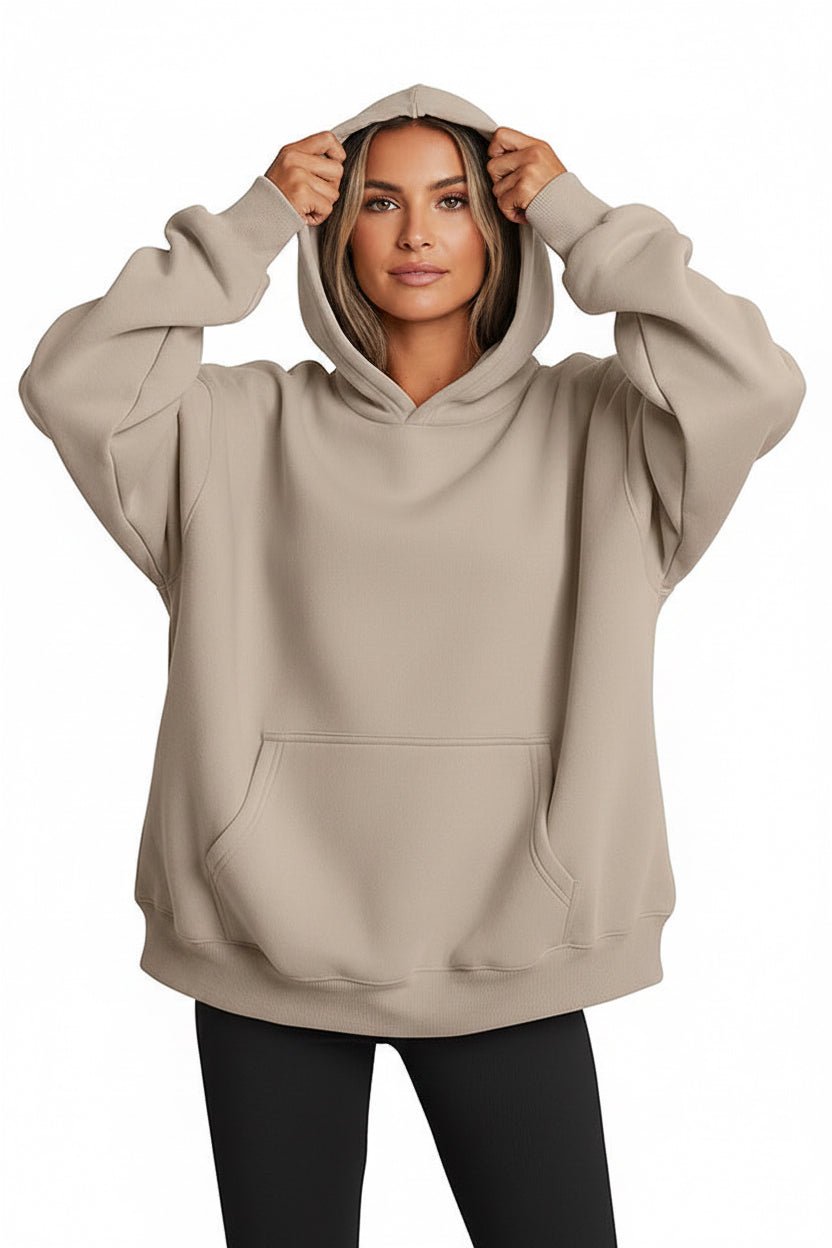 Women's Hoodies With Pockets Fashion Solid Sweatshirt Oversized Hooded Sweater Womens Clothing - Vintress Fashion