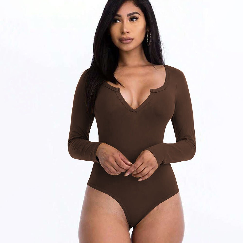 Women's Simple Commuting Style Jumpsuit For Autumn And Winter Comfortable Abdominal Wear Base Layer - Vintress Fashion