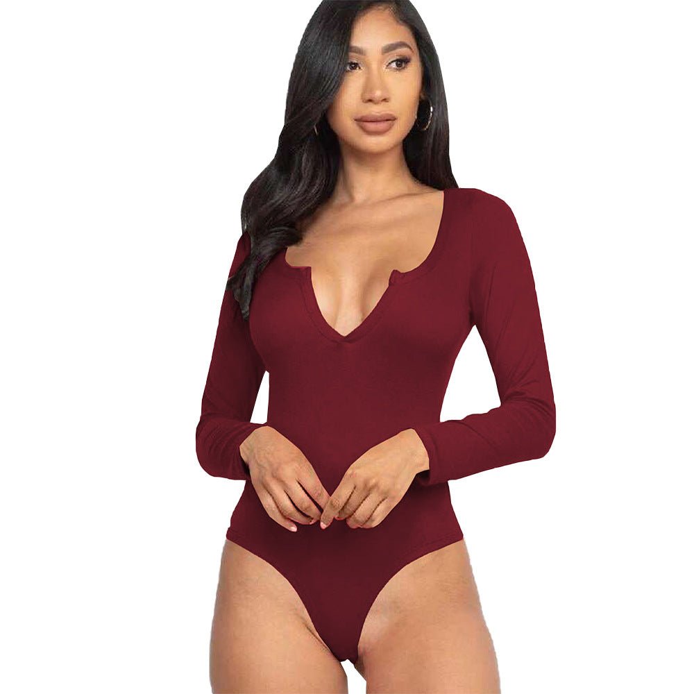 Women's Simple Commuting Style Jumpsuit For Autumn And Winter Comfortable Abdominal Wear Base Layer - Vintress Fashion