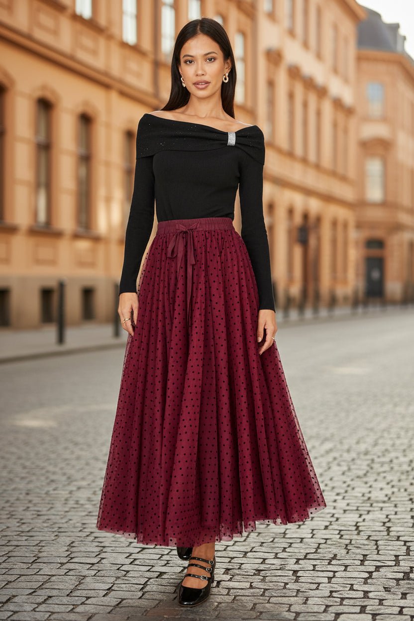 Yumi Black Sparkle Bardot Jumper With Diamante Detail - Vintress Fashion